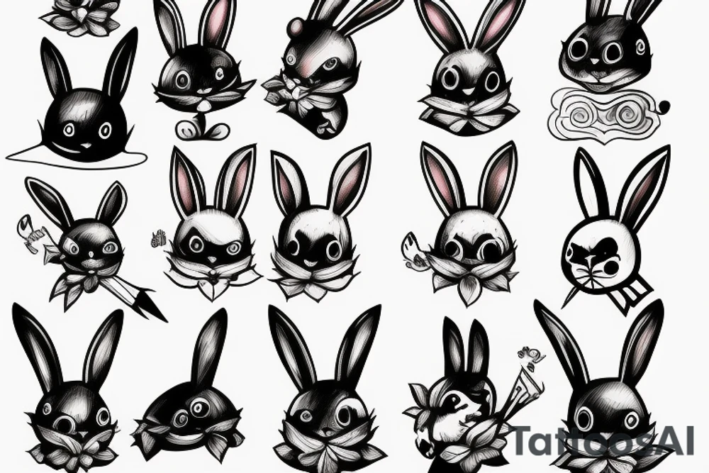 Evil bunny tattoo idea