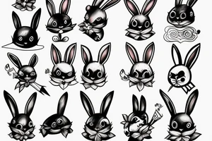 Evil bunny tattoo idea