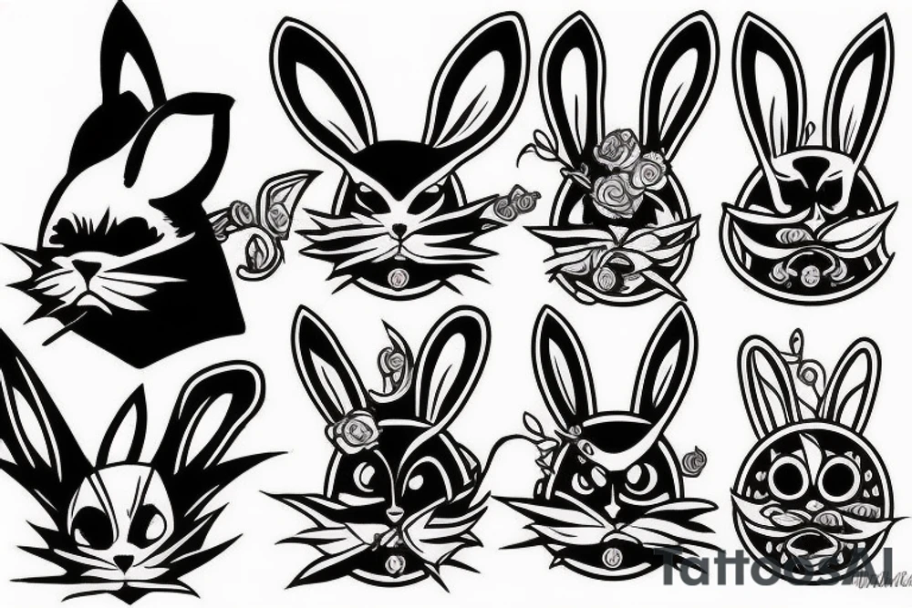 Evil bunny tattoo idea
