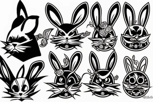 Evil bunny tattoo idea