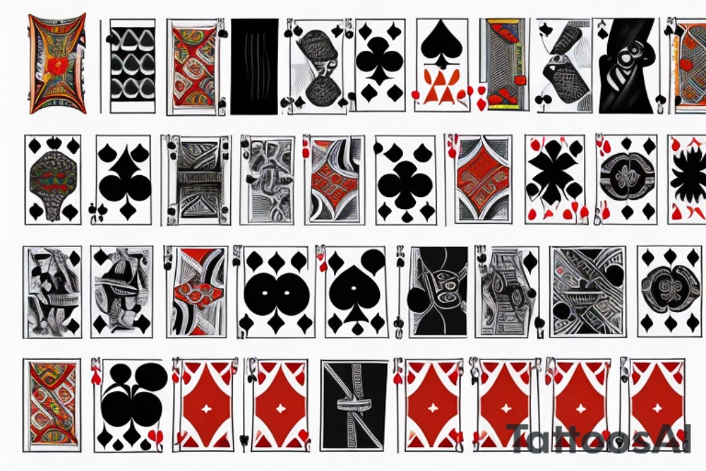 playing cards tattoo idea