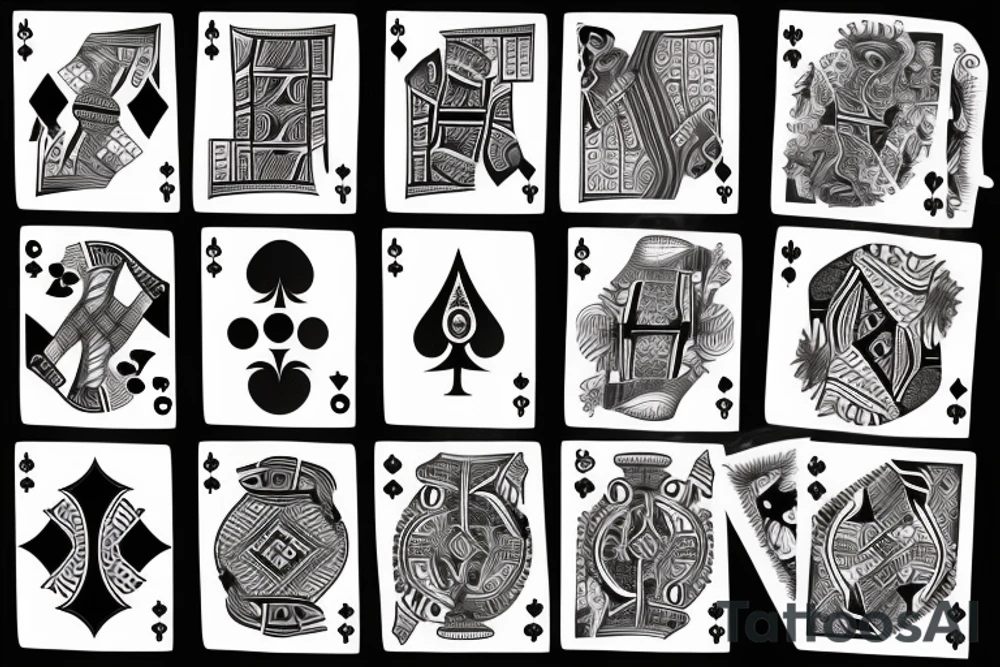 playing cards tattoo idea