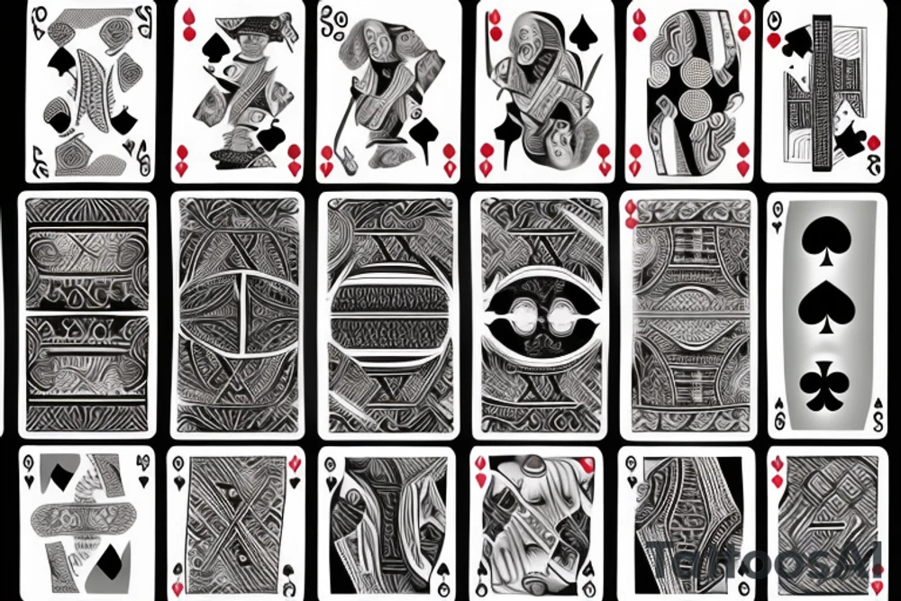 playing cards tattoo idea