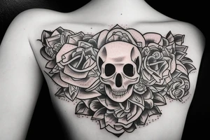 7 corner star whith skull tattoo idea