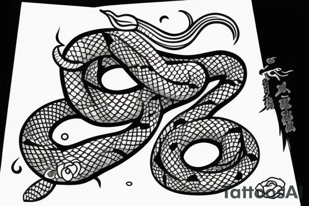 Snake and a rose tattoo idea