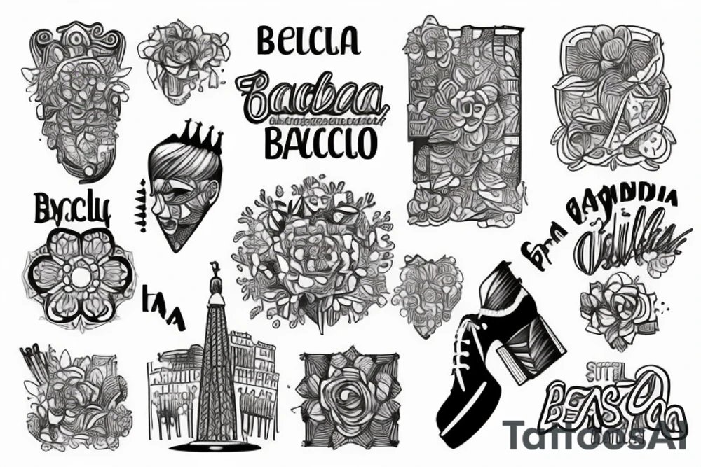 city of Barcelona tattoo idea