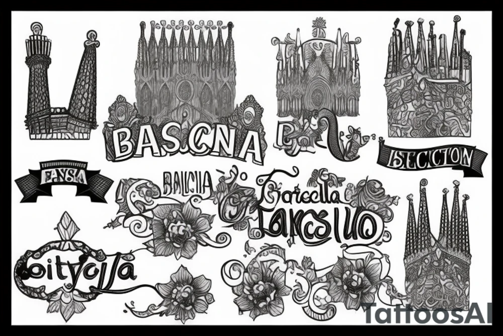 city of Barcelona tattoo idea