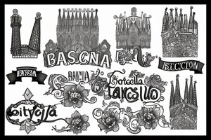 city of Barcelona tattoo idea