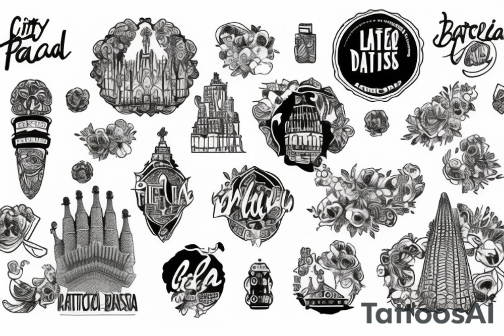 city of Barcelona tattoo idea