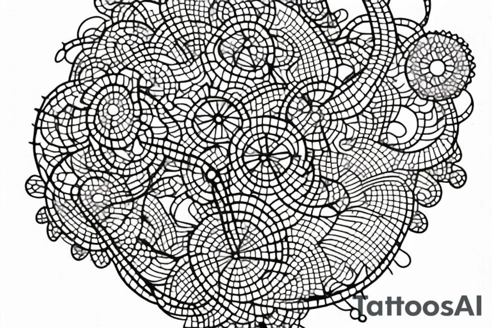 flowers mouse maze mind tattoo idea