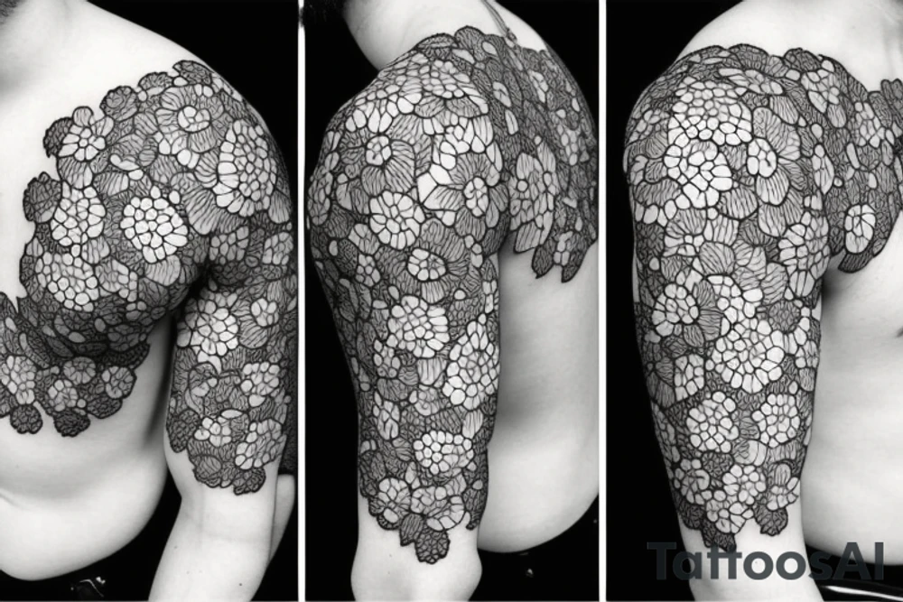 flowers and mouse in maze human mind tattoo idea