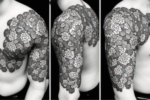 flowers and mouse in maze human mind tattoo idea