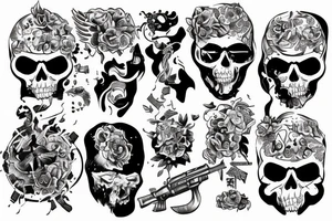 People on war tattoo idea