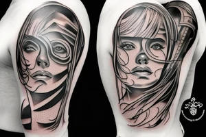 People on war tattoo idea