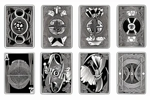 tarot and playing cards tattoo idea