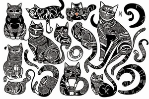 cat computer tattoo idea