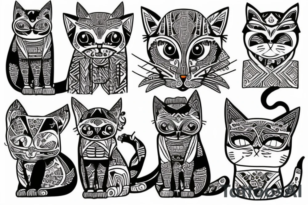 cat computer tattoo idea