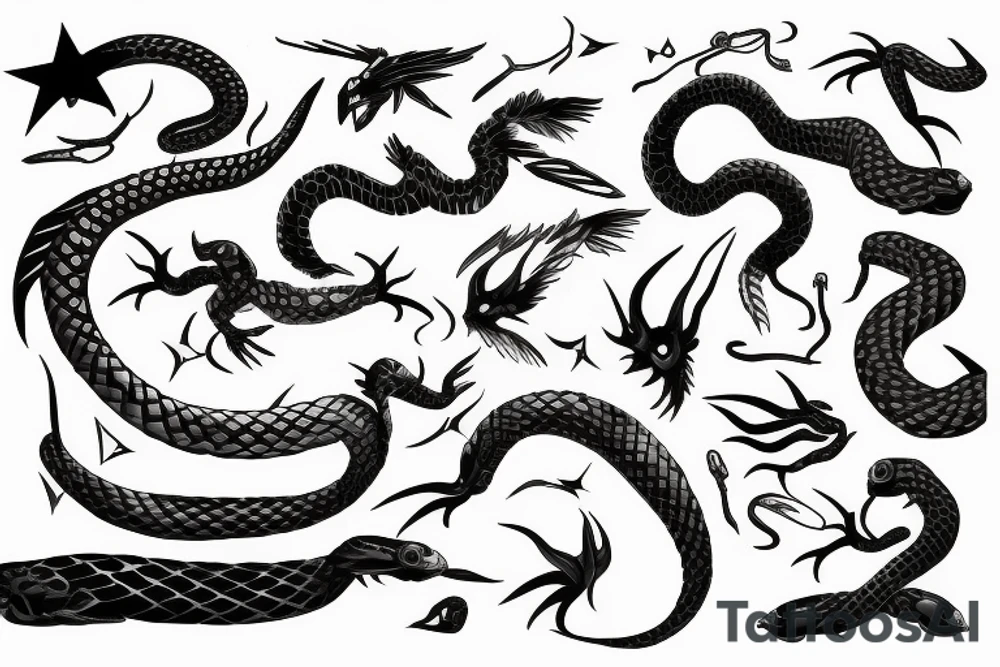 Fenix battle snake tattoo idea