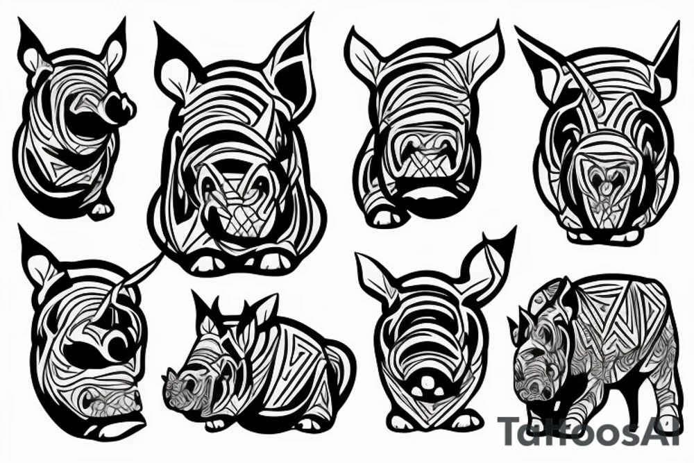 park rhino tattoo idea