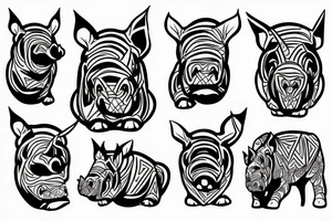 park rhino tattoo idea
