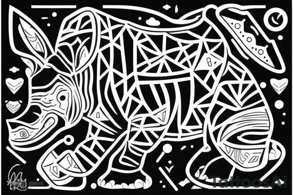 park rhino tattoo idea