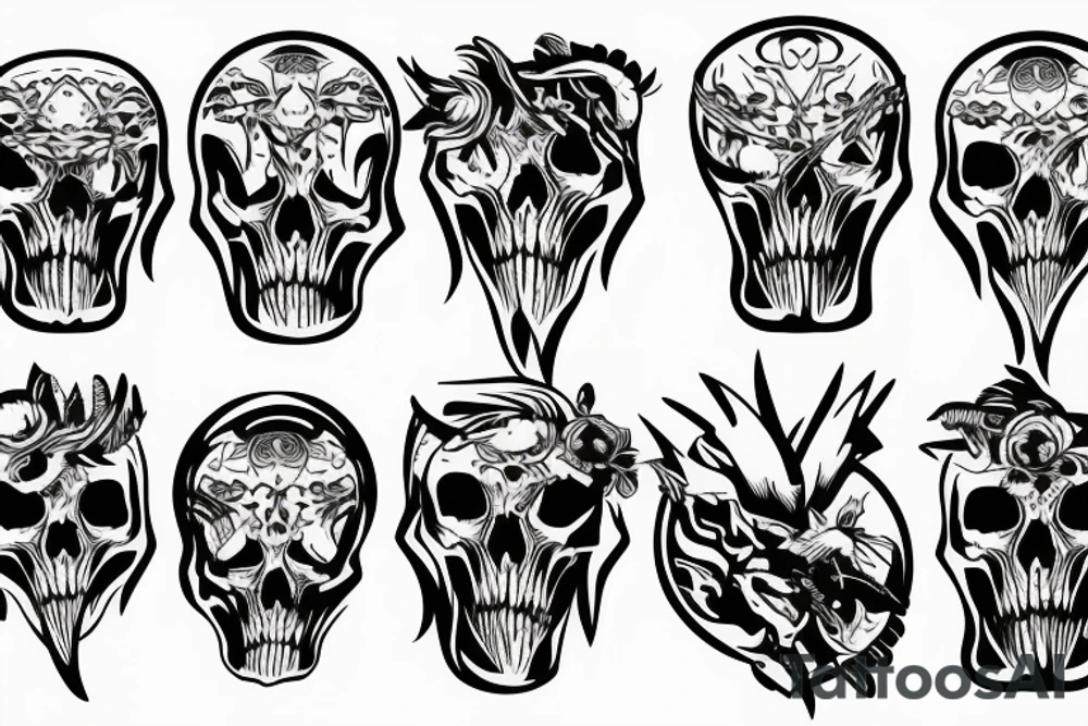 eagle skull tattoo idea