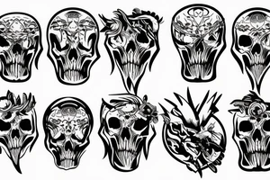 eagle skull tattoo idea