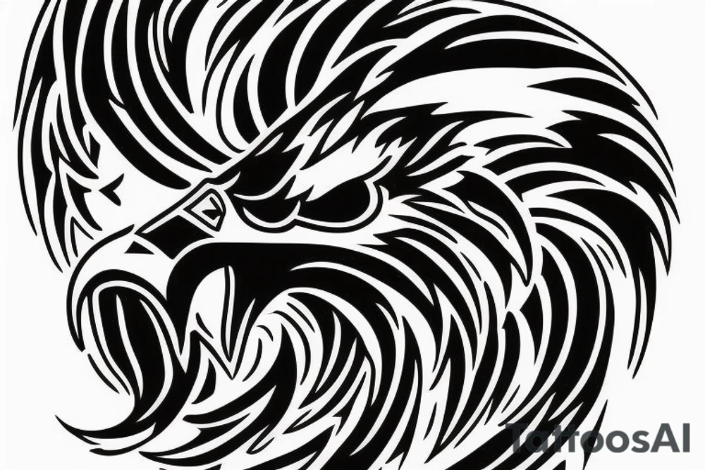 eagle skull tattoo idea