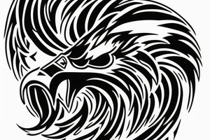 eagle skull tattoo idea