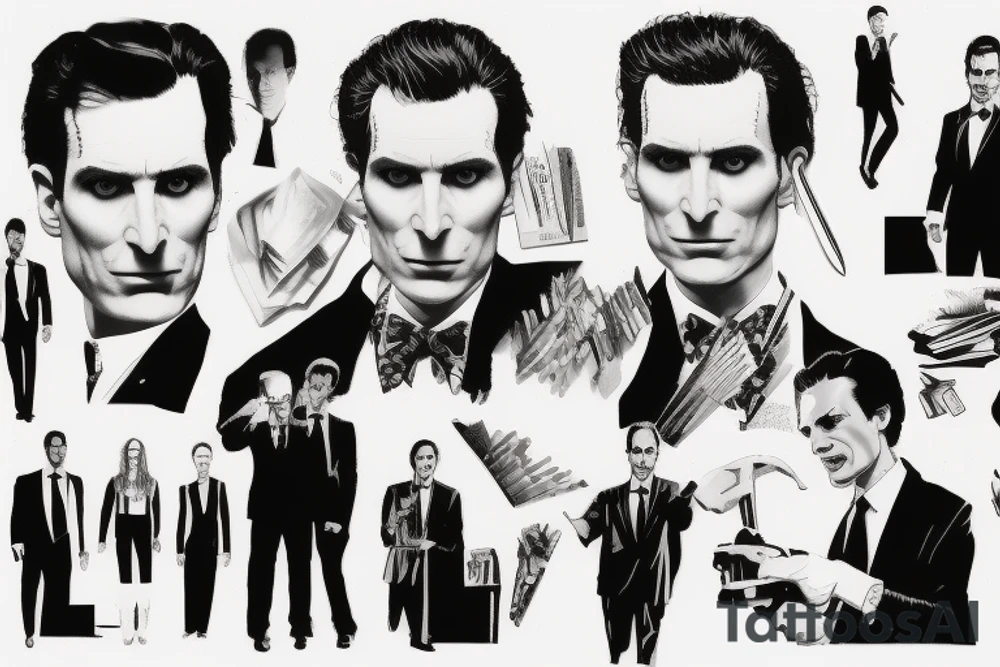 Based American Psycho Patrick Bateman tattoo idea
