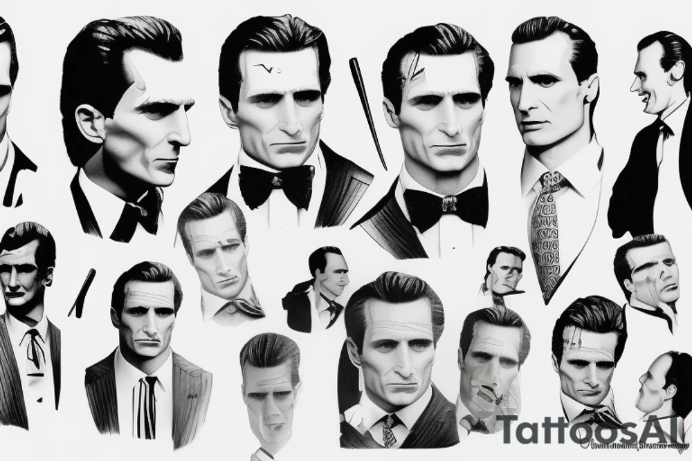 Based American Psycho Patrick Bateman tattoo idea