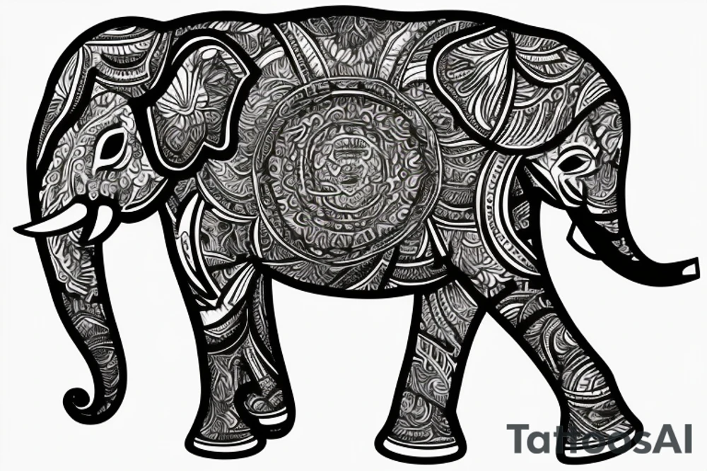 Elephant Kerala tattoo idea