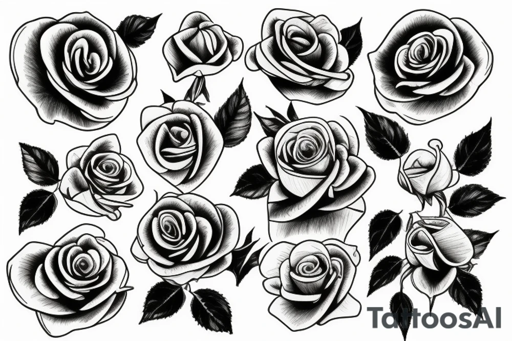 yellow rose tattoo idea