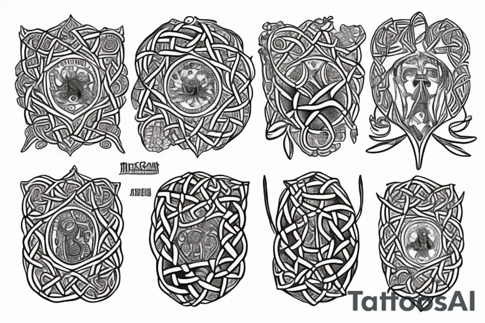 Mogen David with Celtic ornaments tattoo idea