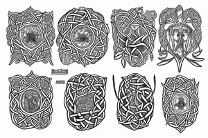 Mogen David with Celtic ornaments tattoo idea