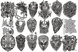 Mogen David with Celtic ornaments tattoo idea