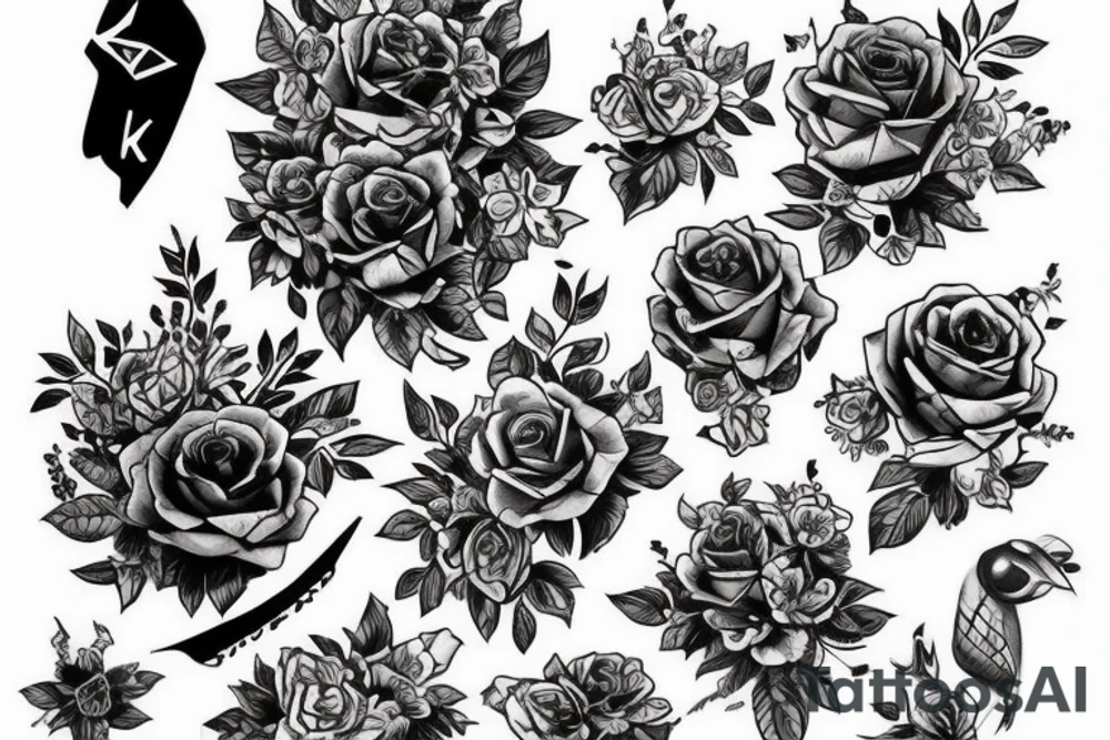 морской Якорь Роза компас Приключения романтика роза tattoo idea