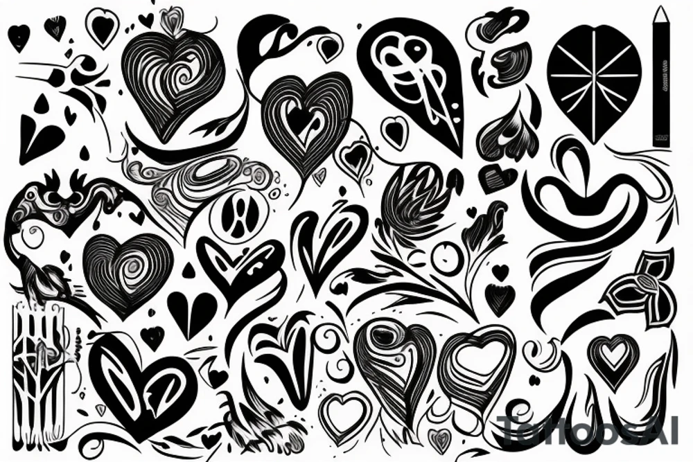 a heart torn in half tattoo idea
