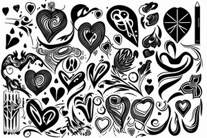 a heart torn in half tattoo idea