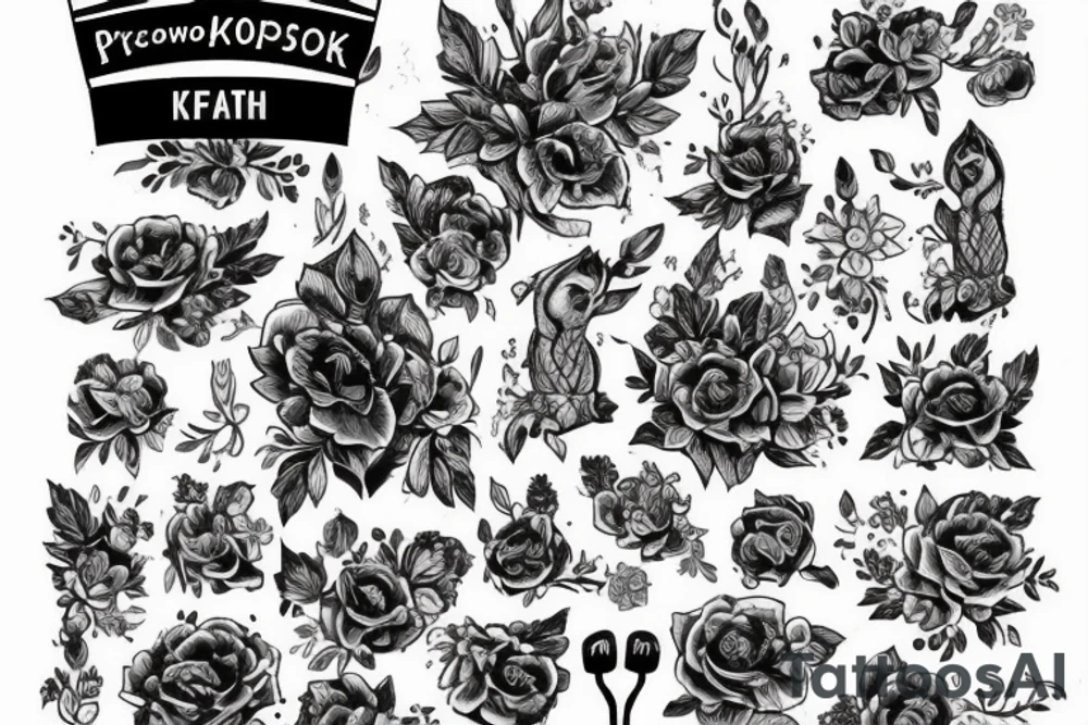 морской Якорь Роза компас Приключения романтика tattoo idea