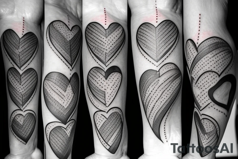 a heart torn in half tattoo idea