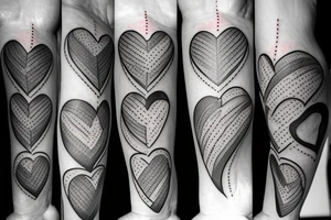a heart torn in half tattoo idea
