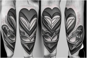a heart torn in half tattoo idea