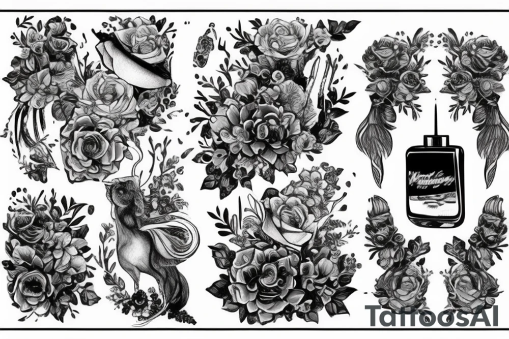 морской Якорь компас Приключения романтика роза tattoo idea