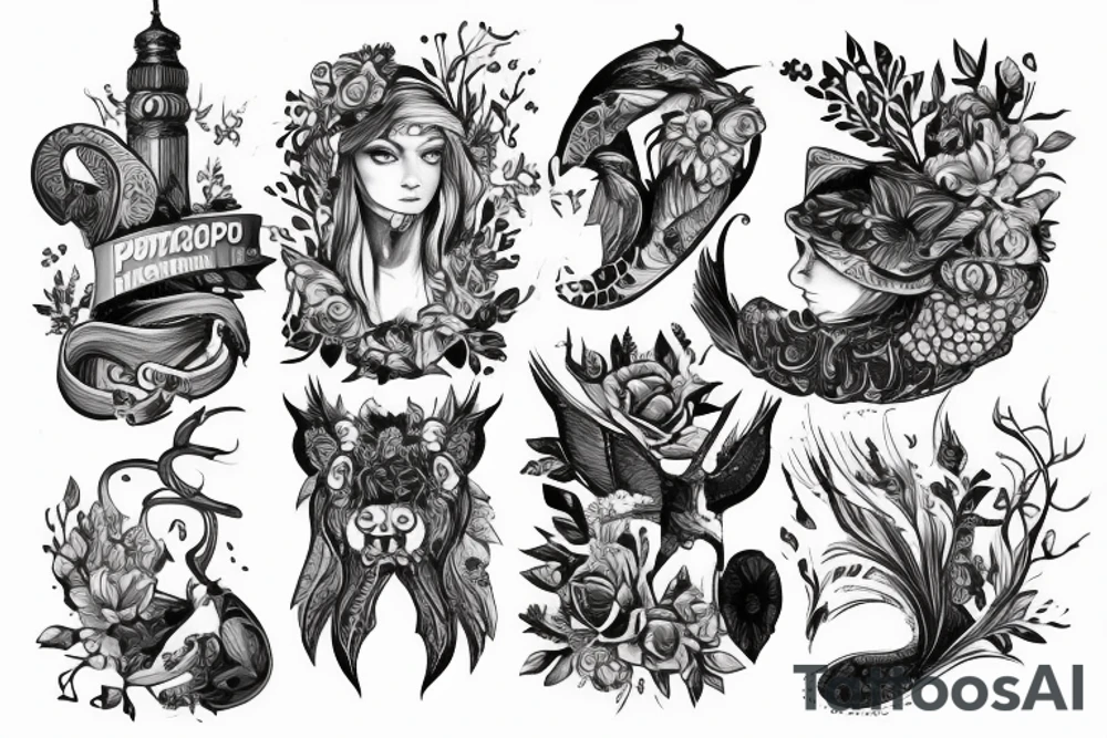 морской Якорь компас Приключения романтика роза tattoo idea