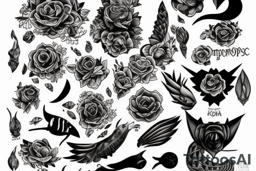 морской Якорь компас   роза череп tattoo idea