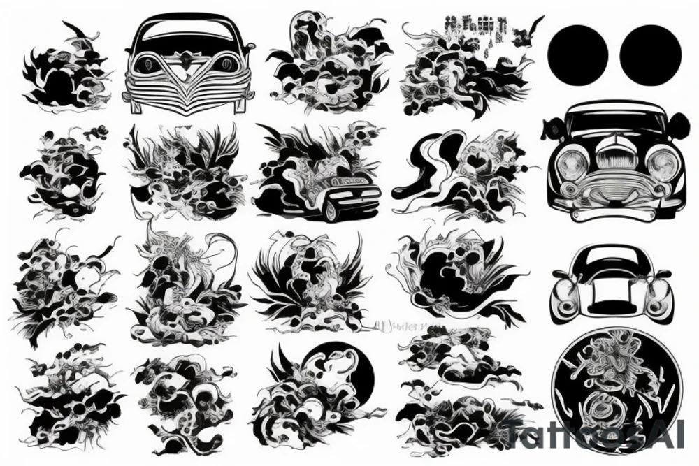 Japan car tattoo idea