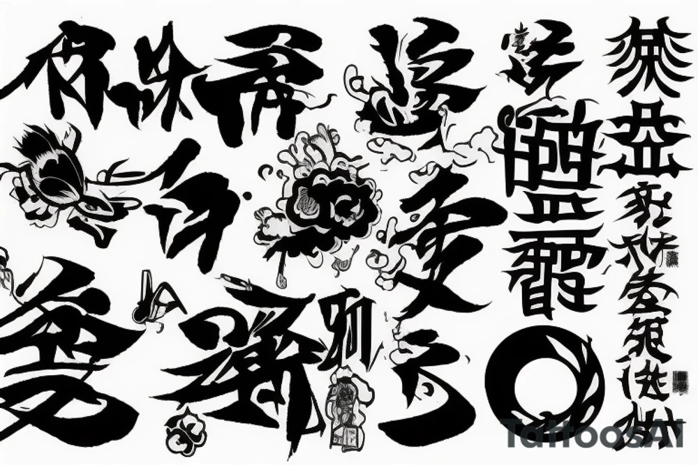 Japan text tattoo idea