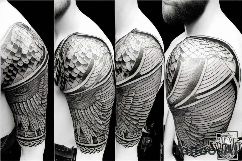 valkyrie viking wings on helmet tattoo idea