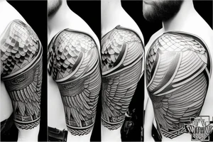 valkyrie viking wings on helmet tattoo idea